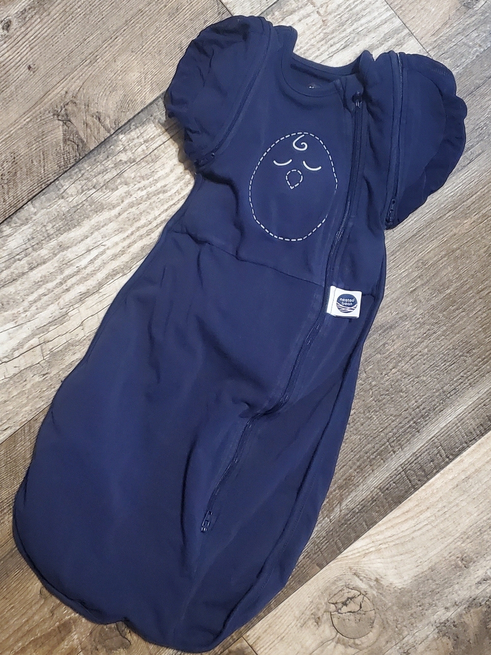 Nested Bean Navy Sleep Sack / Swaddle-small (3-6month)